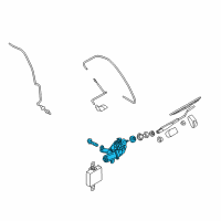 OEM 2003 Kia Sorento Rear Motor & Bracket Assembly Diagram - 987003E000