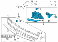 OEM 2022 Hyundai Ioniq 5 LAMP ASSY-REAR COMB OUTSIDE, LH Diagram - 92401-GI150