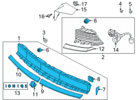 OEM 2022 Hyundai Ioniq 5 LAMP ASSY-CENTER GARNISH Diagram - 92409-GI150