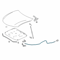 OEM Lexus RC300 Cable Assembly, Hood Loc Diagram - 53630-24141