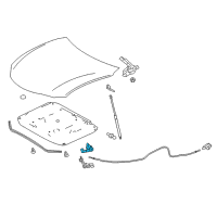 OEM 2017 Lexus RC300 Hood Lock Assembly Diagram - 53510-24101