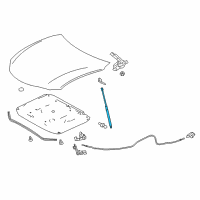 OEM 2016 Lexus RC200t Hood Support Assembly, Left Diagram - 53450-0W251