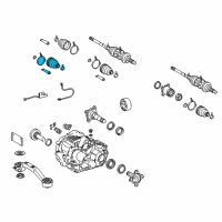 OEM 2015 Lexus NX300h Boot Kit, Rear Drive Shaft Diagram - 04439-12012