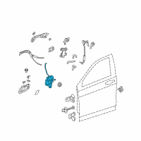 OEM Honda Latch Assembly, Right Front Door Power Diagram - 72110-SWA-D01