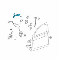 OEM 2007 Honda CR-V Handle Assembly, Driver Side Door (Outer) (Green Tea Metallic) Diagram - 72180-SWA-A11ZD