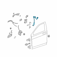 OEM Honda CR-V Cylinder, Driver Side Door Diagram - 72185-SWA-A01