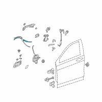 OEM 2009 Honda CR-V Cable, Right Front Inside Handle Diagram - 72131-SWA-A01