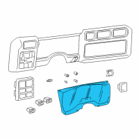 OEM 1994 Chevrolet S10 Instrument Panel Gage CLUSTER Diagram - 16144755