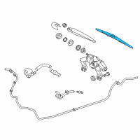 OEM Kia Rear Wiper Blade Assembly Diagram - 988503W000