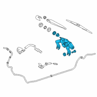 OEM 2012 Kia Sportage Rear Wiper Motor & Linkage Assembly Diagram - 987003W000