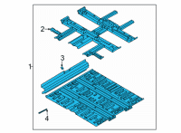 OEM 2022 Hyundai Ioniq 5 PANEL ASSY-FLOOR, CTR Diagram - 65100-GI000
