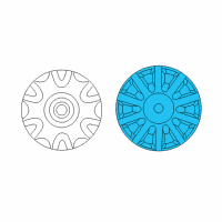 OEM 2009 Chrysler Sebring Wheel Cover Diagram - 5272553AC