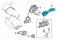 OEM 2021 Toyota Mirai Wiper Switch Diagram - 84652-62070