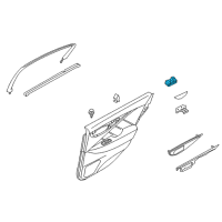 OEM 2017 Infiniti Q50 Power Window Switch Assembly, Rear Left Diagram - 25431-4GA1A