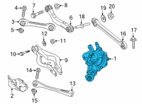 OEM 2022 BMW 430i WHEEL CARRIER, REAR LEFT Diagram - 33-30-6-879-523