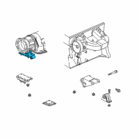 OEM 1999 Jeep Wrangler Bracket-Transmission Mount Diagram - 52058548AB