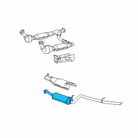 OEM 2003 Ford Expedition Muffler W/Tailpipe Diagram - 3L7Z-5230-AA