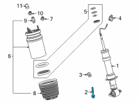 OEM 2021 Chevrolet Silverado 1500 Strut Bolt Diagram - 11610404