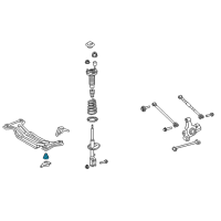 OEM 2009 Toyota Camry Suspension Crossmember Mount Cushion Diagram - 52271-33050