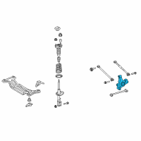 OEM Lexus ES300 Carrier Sub-Assy, Rear Axle, RH Diagram - 42304-06100