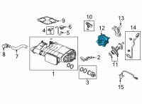 OEM 2021 Acura TLX Valve Assembly, Purge Control Solenoid Diagram - 36162-5AY-H01