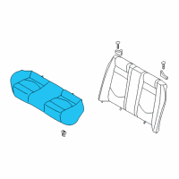 OEM 2012 Kia Forte Cushion Assembly-Rear Seat Diagram - 891001M010AF6