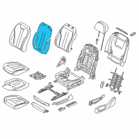 OEM BMW Heating Element, Basic Backrest Diagram - 52-10-7-357-405