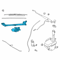 OEM Kia Forte Koup Windshield Wiper Motor & Link Assembly Diagram - 981001M000