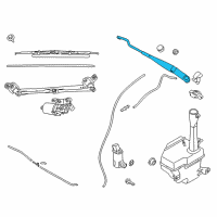 OEM 2010 Kia Forte Windshield Wiper Arm Assembly Driver Diagram - 983101M000