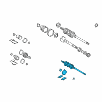 OEM Toyota Avalon Outer Joint Assembly Diagram - 43470-09A16