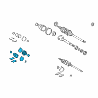 OEM 2000 Toyota Avalon Boot Kit Diagram - 04438-07020