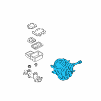 OEM 1997 GMC C1500 Suburban Valve Kit, Power Brake Booster Control Diagram - 15635042