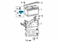 OEM 2021 Chevrolet Silverado 3500 HD Hold Down Clamp Diagram - 84496064