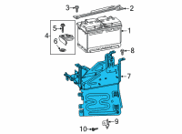 OEM 2022 Chevrolet Silverado 2500 HD Battery Tray Diagram - 84653785