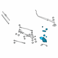 OEM Honda Insight Motor, Front Wiper Diagram - 76505-TM8-A01