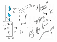 OEM Ford Bronco HINGE ASY - DOOR Diagram - M2DZ-7826800-A