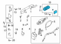 OEM Ford Bronco HANDLE ASY - DOOR - INNER Diagram - M2DZ-7822600-AB