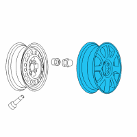 OEM 2005 Buick LaCrosse Wheel, Alloy Diagram - 9594713