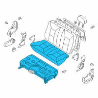 OEM 2002 Nissan Quest Cushion Assy-Rear Seat Diagram - 88300-2Z401