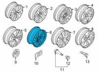 OEM 2022 BMW M850i xDrive Gran Coupe Disk Wheel, Light Alloy, In Diagram - 36-11-8-072-026