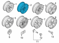 OEM 2022 BMW 840i xDrive Gran Coupe Disk Wheel, Light Alloy, In Diagram - 36-11-6-884-203