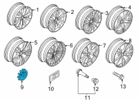 OEM BMW 230i Hub Cap Diagram - 36-13-6-850-834