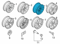 OEM 2022 BMW 840i Gran Coupe Light Alloy Rim Ferricgrey Diagram - 36-11-6-884-207