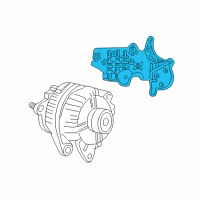 OEM Jeep Wrangler Bracket-Alternator Diagram - 4861371AA