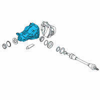 OEM 2012 BMW 528i xDrive Rear Axle Drive Differential Diagram - 33-10-7-584-444