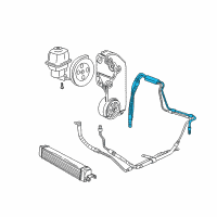 OEM 2005 Chevrolet Trailblazer Lower Return Hose Diagram - 26095038