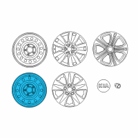OEM Kia Forte Wheel Assembly-Temporary Diagram - 529102H900