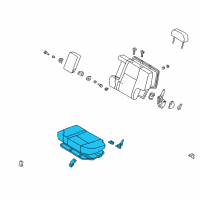 OEM Infiniti QX4 Cushion Assy-Rear Seat, LH Diagram - 88350-4W061