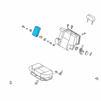 OEM Infiniti QX4 Rear Seat Armrest Assembly Diagram - 88700-4W004