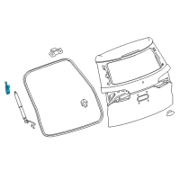 OEM 2019 GMC Acadia Lift Cylinder Upper Bracket Diagram - 23100358